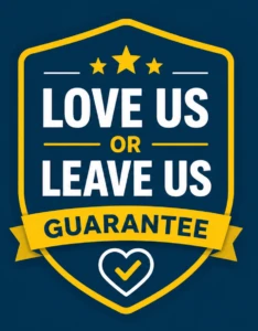 Love us or Leave us guarantee from Stepping Forward Tech, managed IT support in Colorado Springs